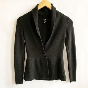 H&M Shawl Collar Black Cardigan